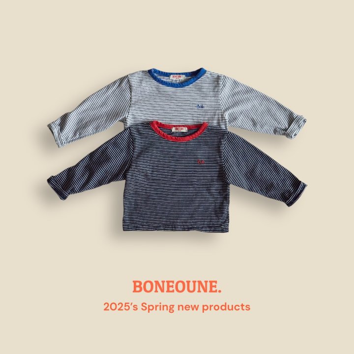 Boneoune - Korean Children Fashion - #todddlerfashion - Stripe Crop Tee - 6
