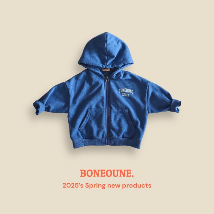 Boneoune - Korean Children Fashion - #todddlerfashion - Bone Seoul Hooded Zip-up Jacket - 4