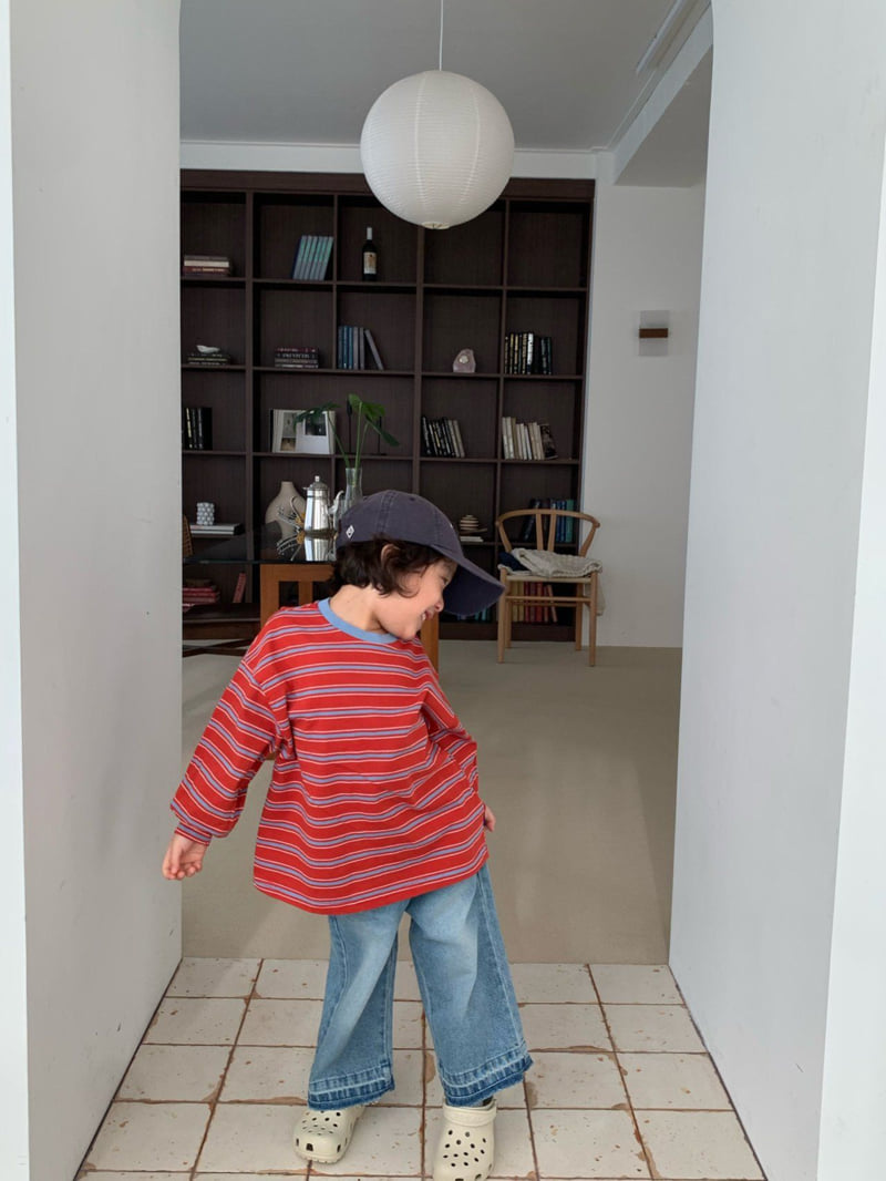 Cantucci Studio - Korean Children Fashion - #kidsshorts - World Con Denim Pants - 11
