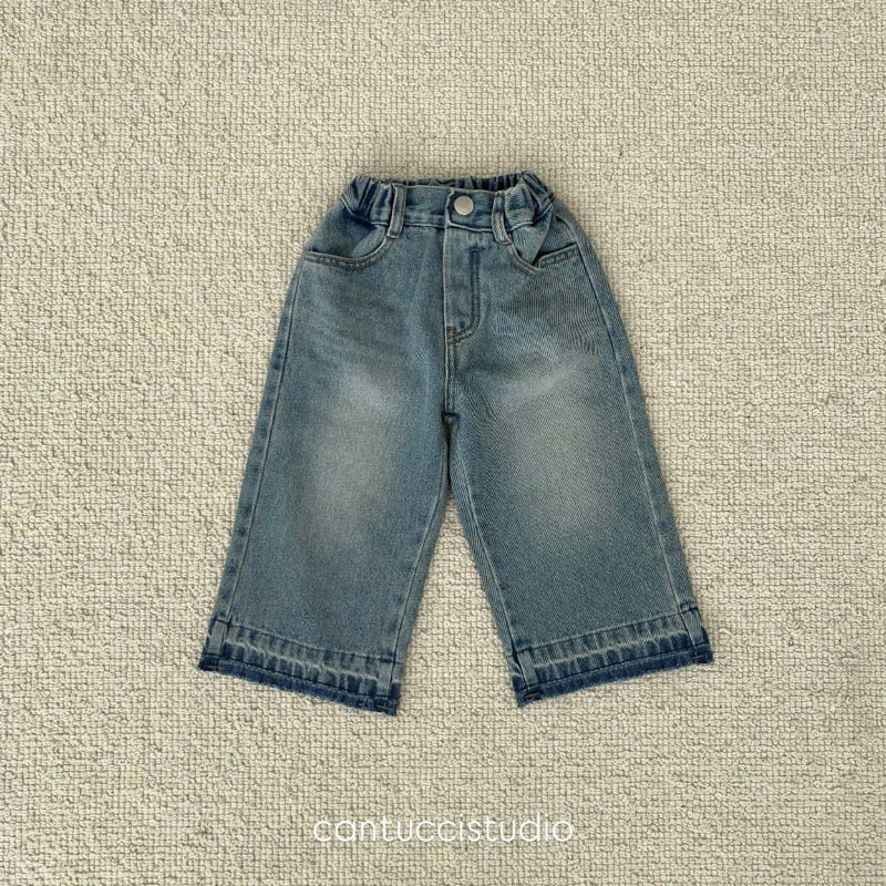 Cantucci Studio - Korean Children Fashion - #littlefashionista - World Con Denim Pants