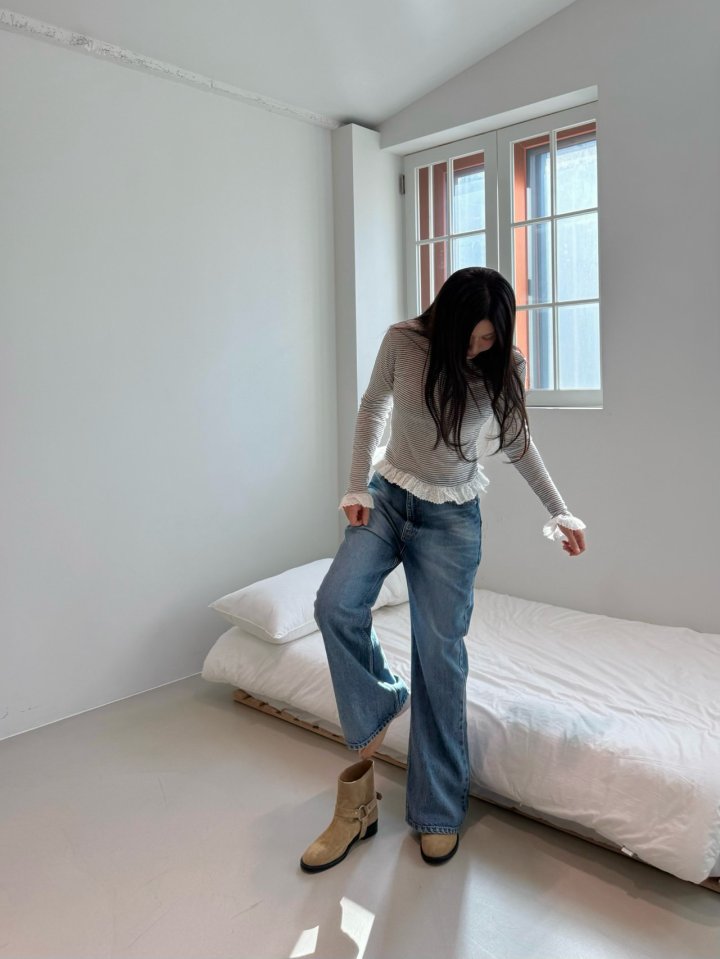 Dailyjud - Korean Women Fashion - #momslook - Plain Lace Combie Tee - 7