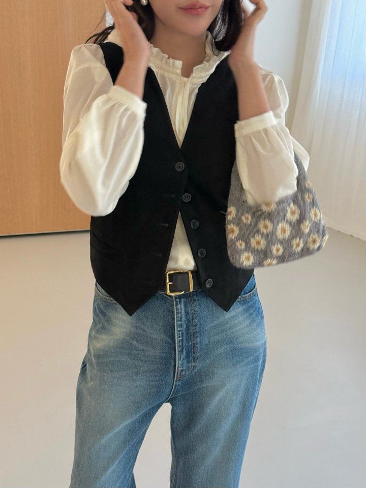 Dailyjud - Korean Women Fashion - #womensfashion - Bicain Leather Vest - 4