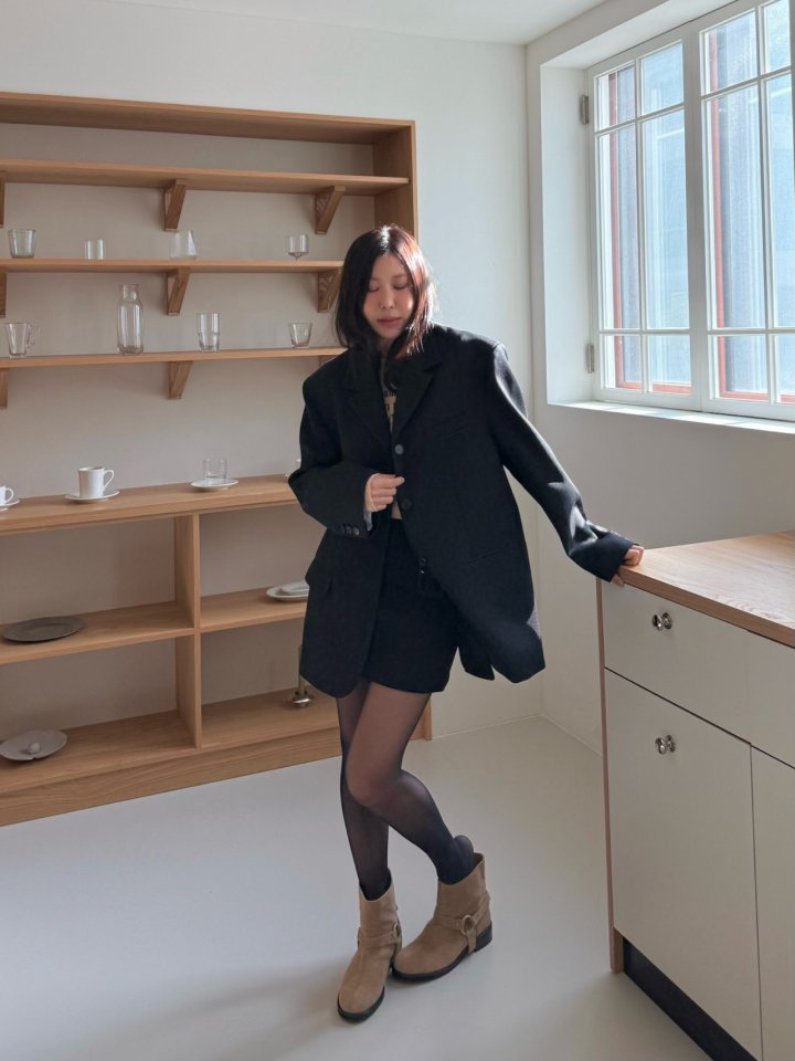Dailyjud - Korean Women Fashion - #momslook - Noted Boyfit Jacket