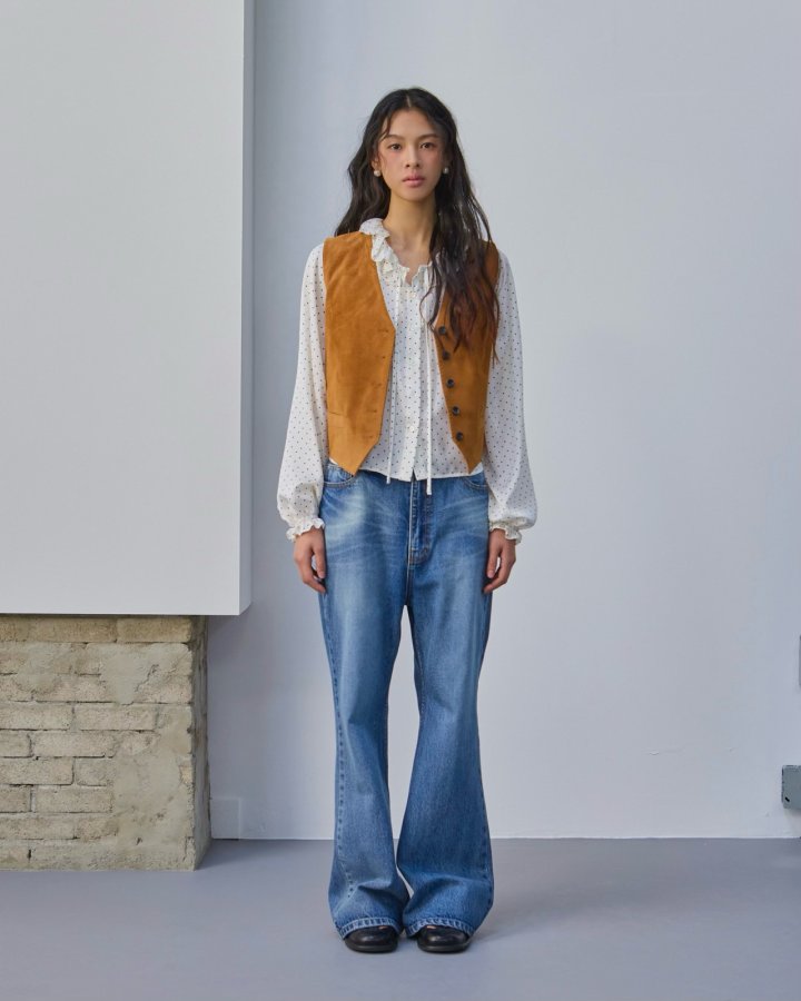 Dailyjud - Korean Women Fashion - #thelittlethings - Dot Ruffle Blouse