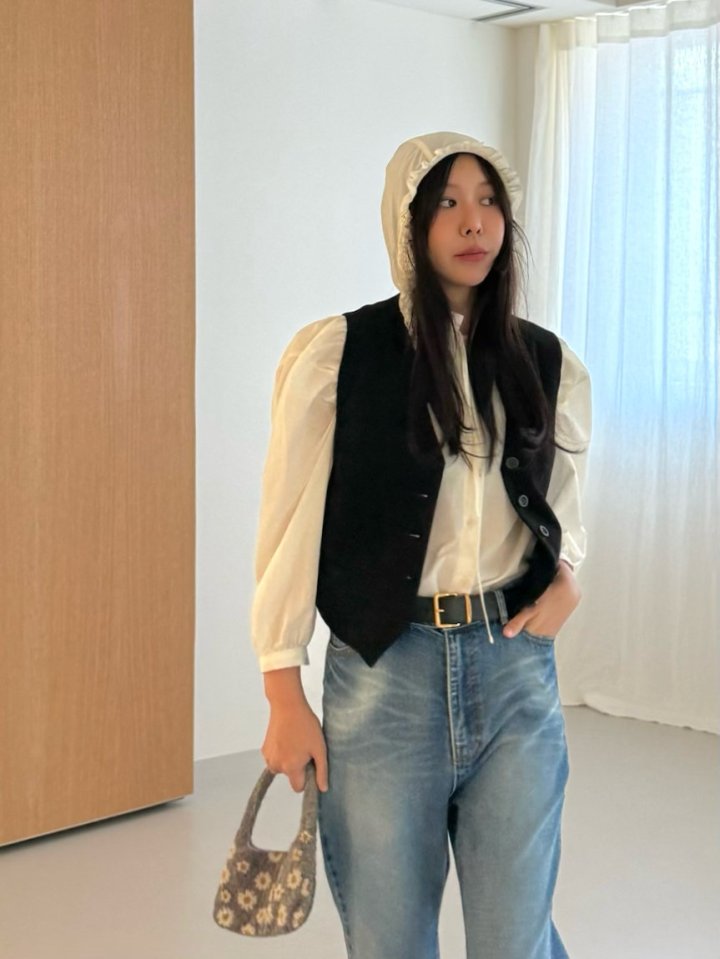 Dailyjud - Korean Women Fashion - #womensfashion - Bicain Leather Vest