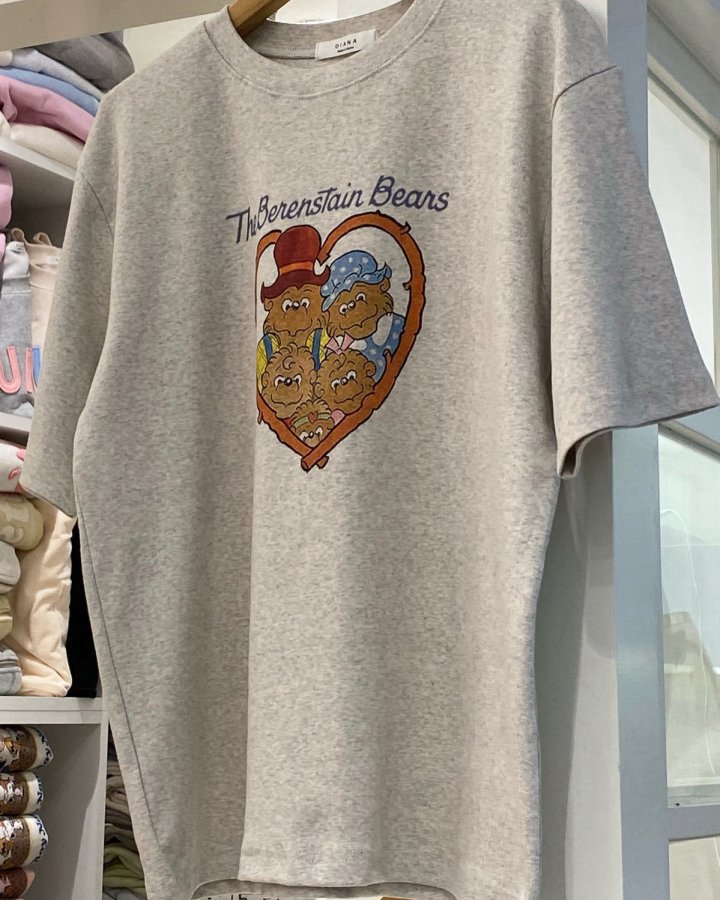 Diana - Korean Women Fashion - #momslook - Bear Tee