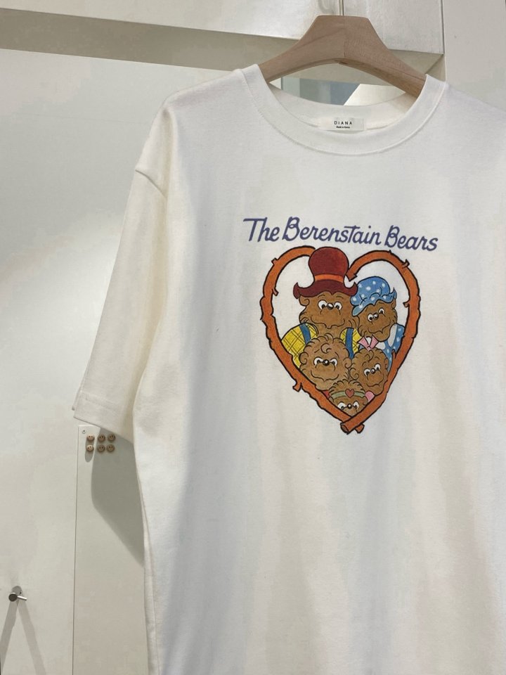Diana - Korean Women Fashion - #momslook - Bear Tee - 3