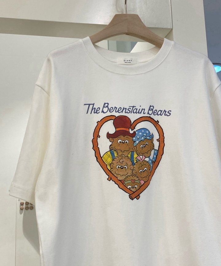 Diana - Korean Women Fashion - #momslook - Bear Tee - 5