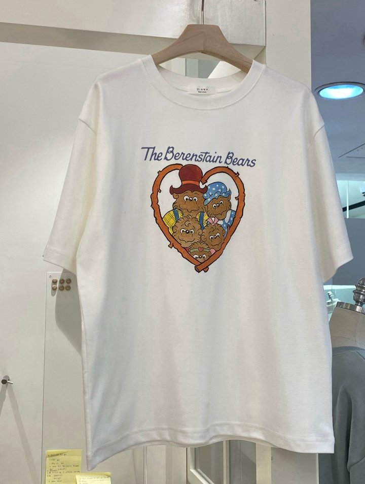 Diana - Korean Women Fashion - #momslook - Bear Tee - 4