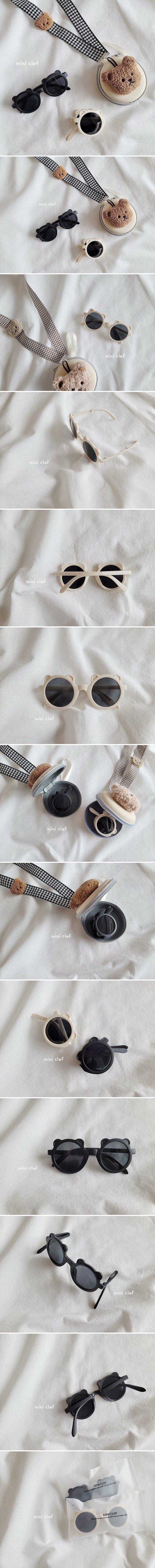 Dominico - Korean Children Fashion - #kidsshorts - Bear Folding Sunglasses