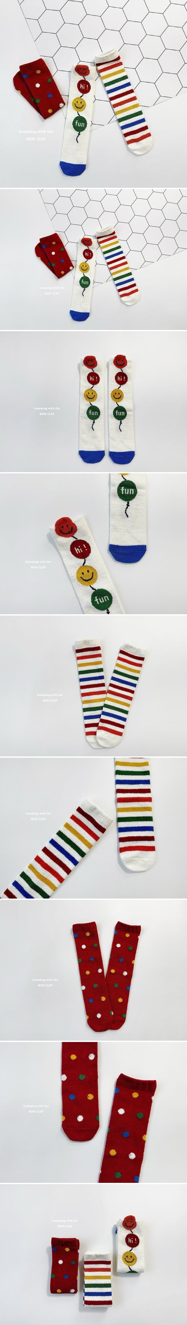 Dominico - Korean Children Fashion - #kidzfashiontrend - Hi Fun Socks (set of 3)