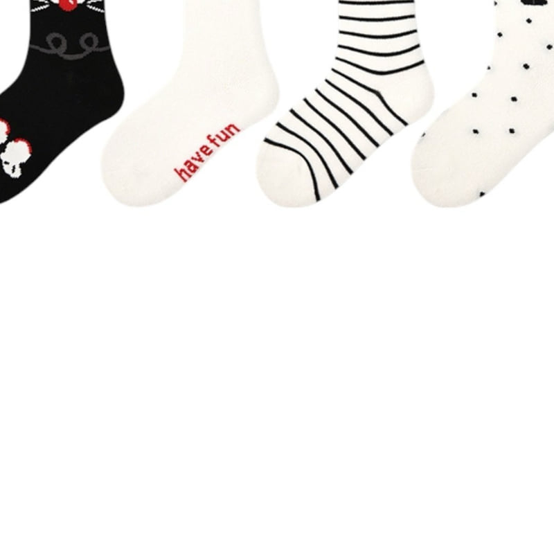 Dudie - Korean Children Fashion - #Kfashion4kids - Black Cat Socks - 3