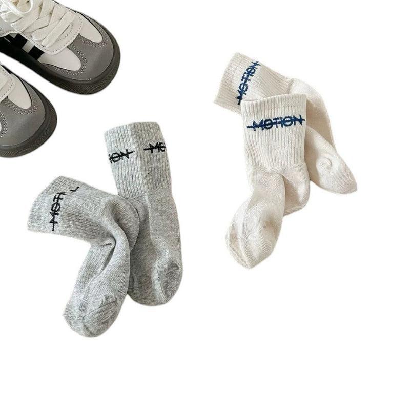 Dudie - Korean Children Fashion - #Kfashion4kids - Motion Socks (set of 5) - 9