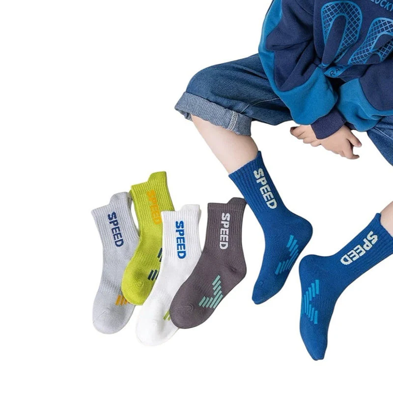 Dudie - Korean Children Fashion - #Kfashion4kids - Running Socks (set of 5) - 9