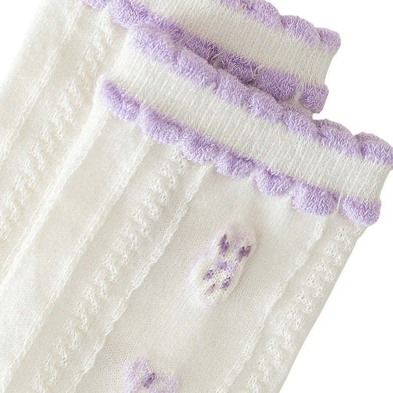 Dudie - Korean Children Fashion - #Kfashion4kids - Purple Socks (set of 3) - 7