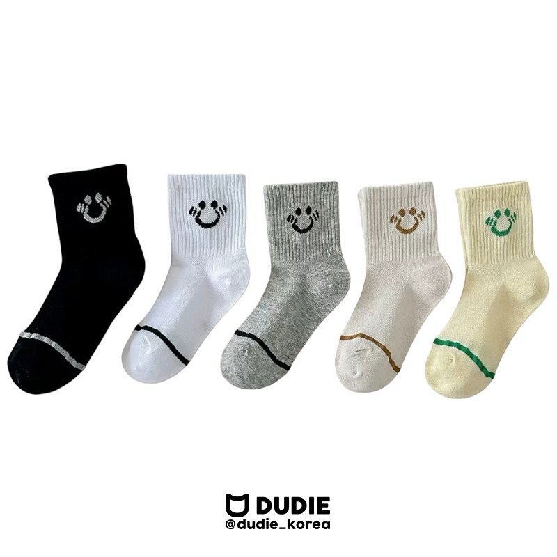 Dudie - Korean Children Fashion - #Kfashion4kids - Shy Socks (set of 5)