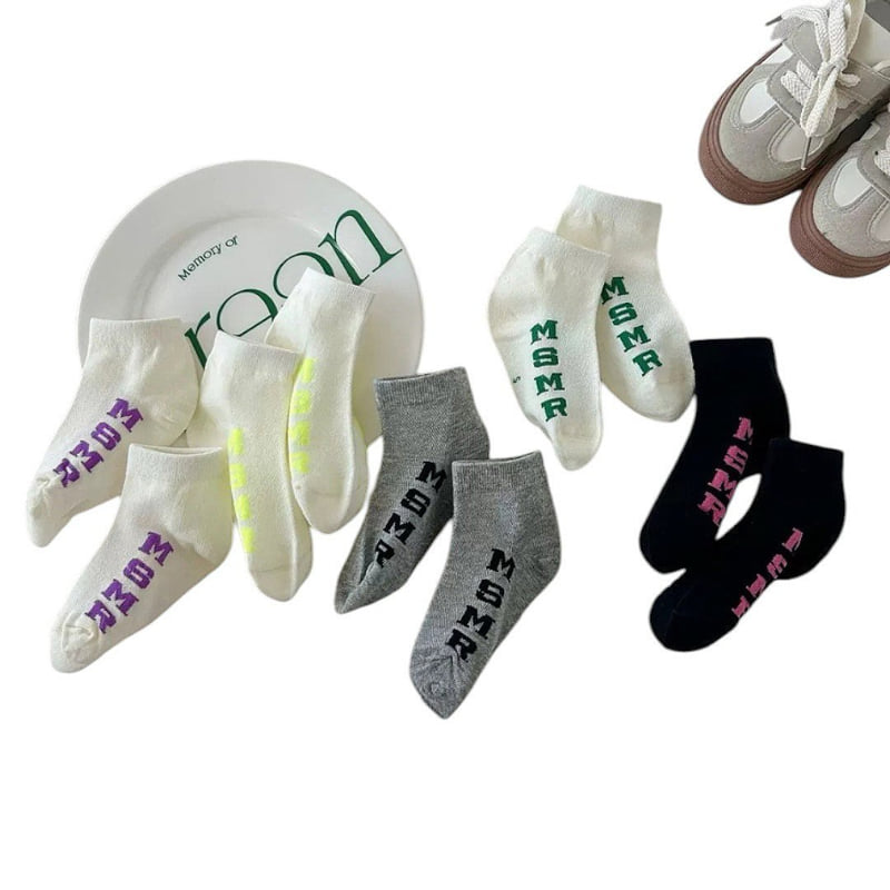 Dudie - Korean Children Fashion - #Kfashion4kids - MGZ Socks (set of 5) - 6