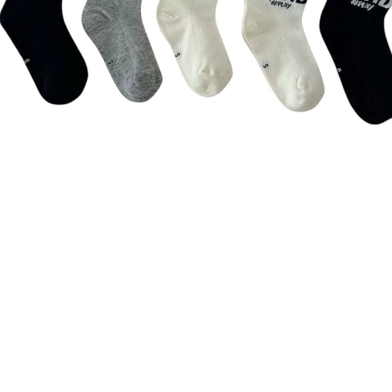 Dudie - Korean Children Fashion - #kidzfashiontrend - Cilav Socks (set of 5) - 4