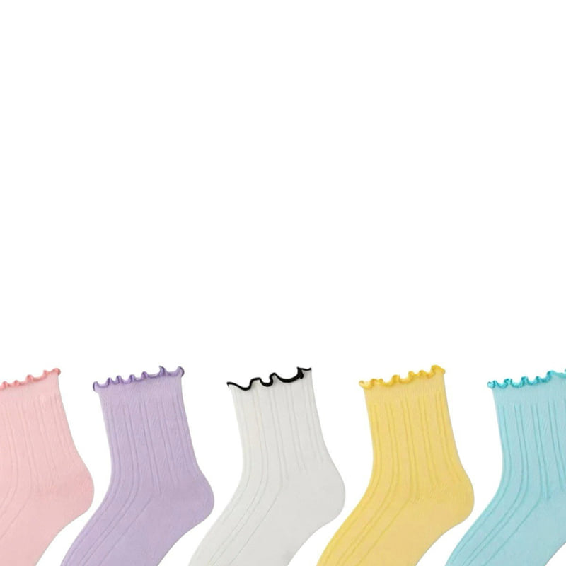 Dudie - Korean Children Fashion - #Kfashion4kids - Pastel Socks (set of 5) - 3