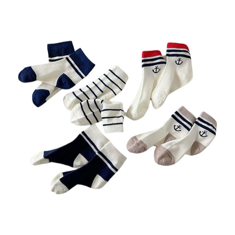 Dudie - Korean Children Fashion - #childofig - Dot Run Socks (set of 5) - 12