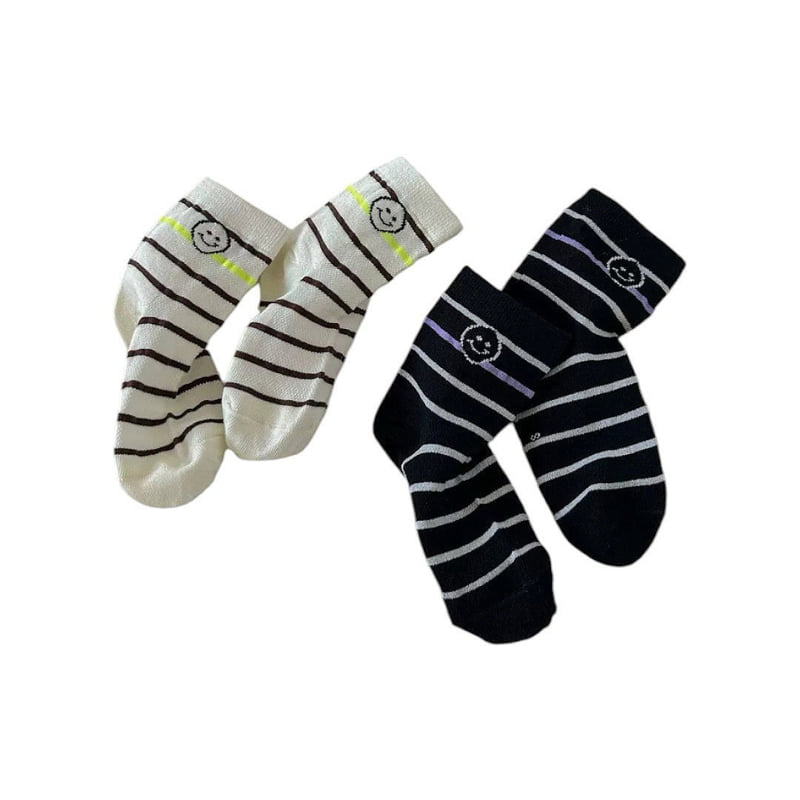 Dudie - Korean Children Fashion - #childofig - Dunmile Socks (set of 5) - 11