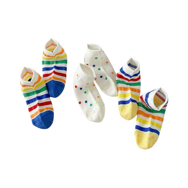 Dudie - Korean Children Fashion - #childofig - Culps Socks (set of 5) - 9