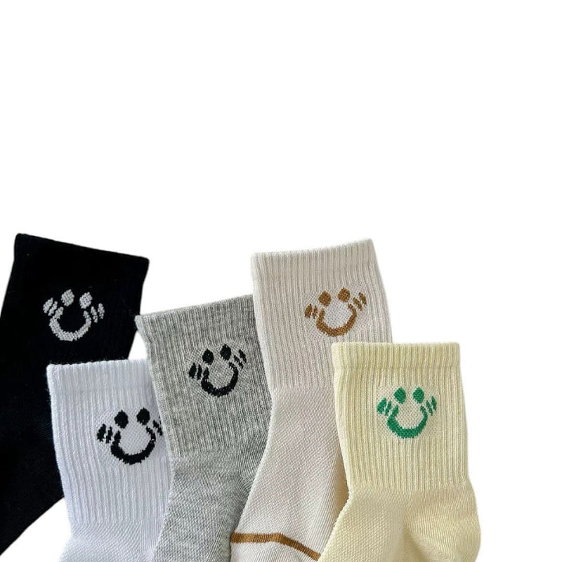 Dudie - Korean Children Fashion - #childofig - Shy Socks (set of 5) - 6
