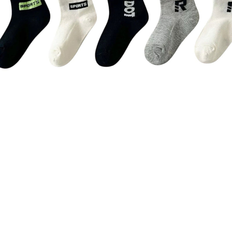Dudie - Korean Children Fashion - #childofig - Alports Socks (set of 5) - 5