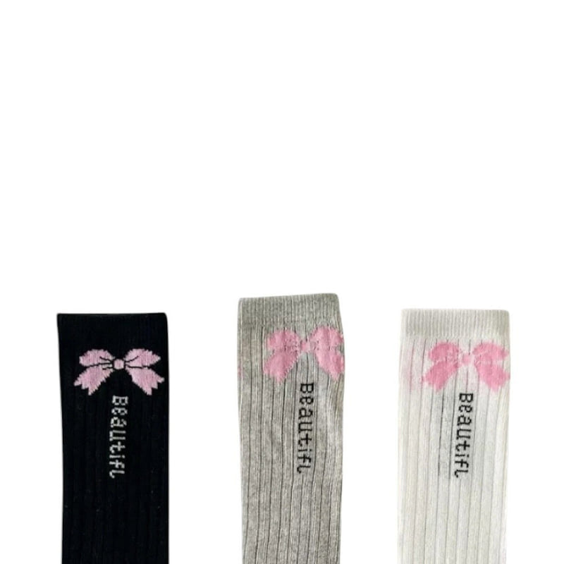 Dudie - Korean Children Fashion - #childofig - Beauly Socks (set of 3) - 3