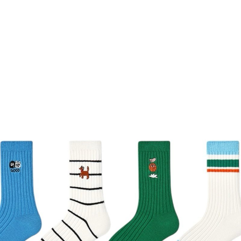 Dudie - Korean Children Fashion - #childofig - Green Good Socks - 4