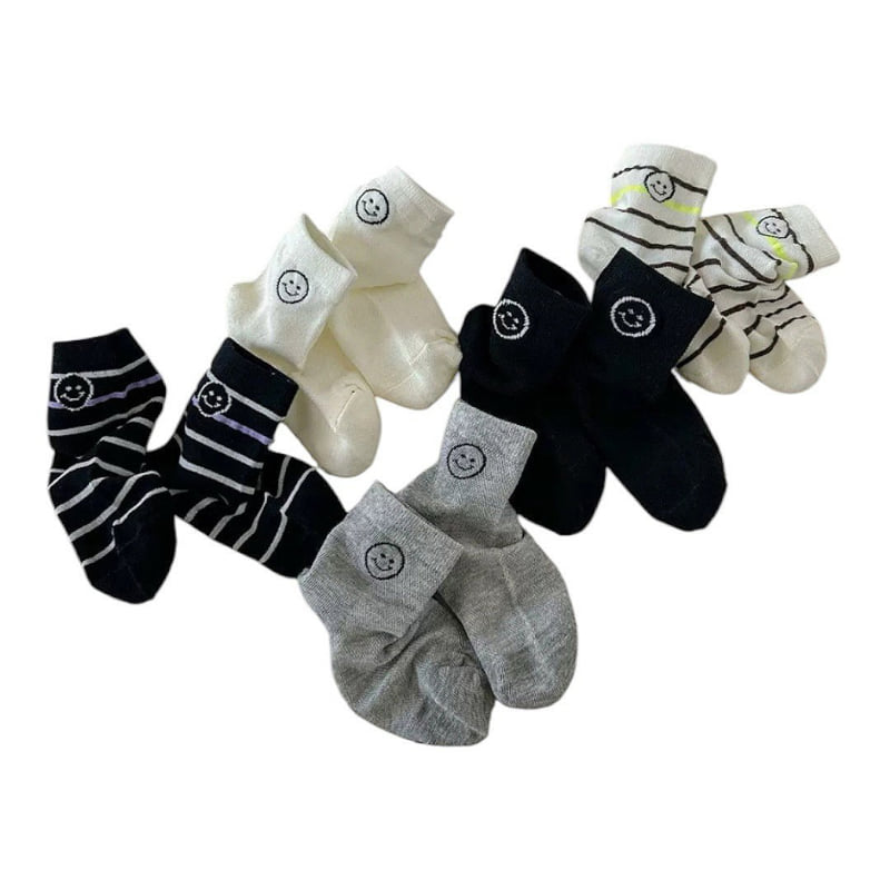 Dudie - Korean Children Fashion - #childrensboutique - Dunmile Socks (set of 5) - 12
