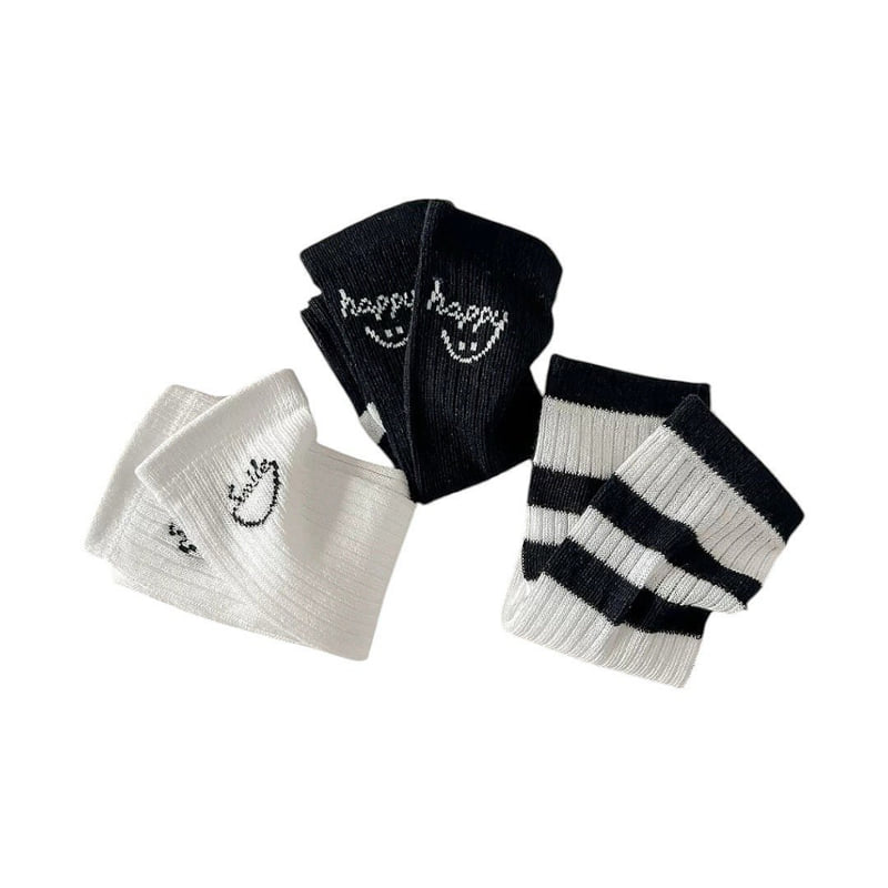 Dudie - Korean Children Fashion - #childrensboutique - Haddon Socks (set of 3) - 9
