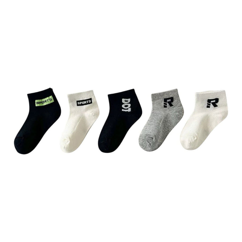 Dudie - Korean Children Fashion - #childrensboutique - Alports Socks (set of 5) - 6