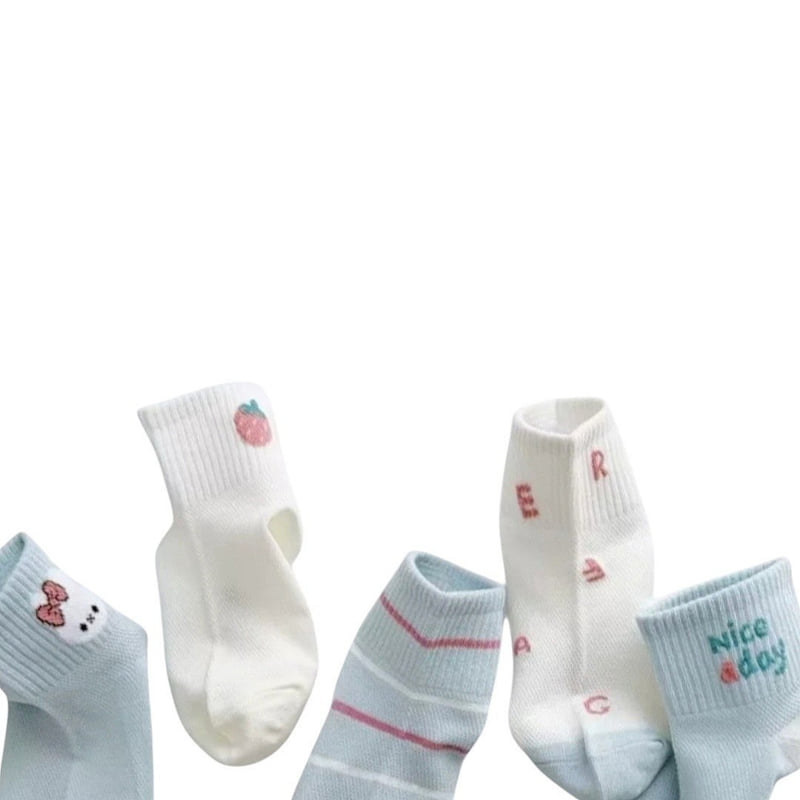 Dudie - Korean Children Fashion - #childrensboutique - Lurae Socks (set of 5) - 3