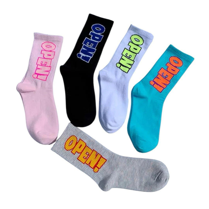 Dudie - Korean Children Fashion - #designkidswear - Open Bone Socks (set of 5) - 5
