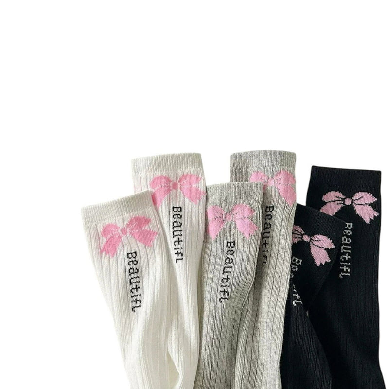 Dudie - Korean Children Fashion - #designkidswear - Beauly Socks (set of 3) - 6