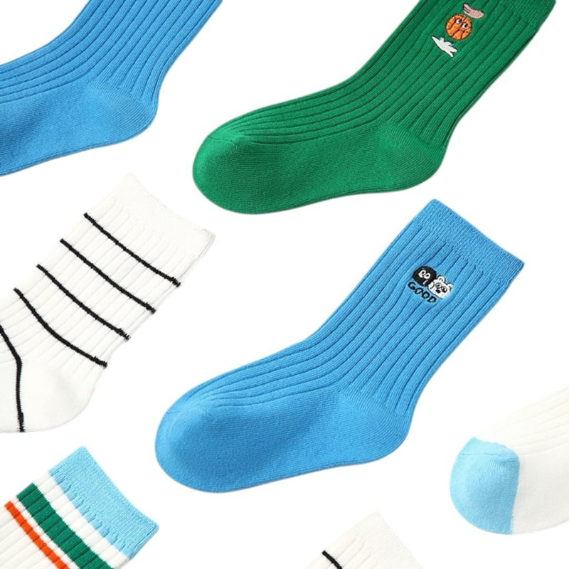 Dudie - Korean Children Fashion - #discoveringself - Green Good Socks - 6