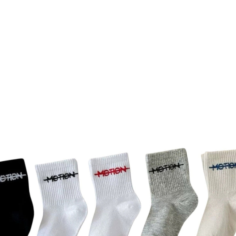 Dudie - Korean Children Fashion - #designkidswear - Motion Socks (set of 5) - 4