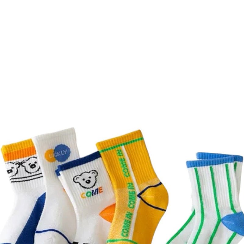 Dudie - Korean Children Fashion - #discoveringself - Komi Socks (set of 5) - 3