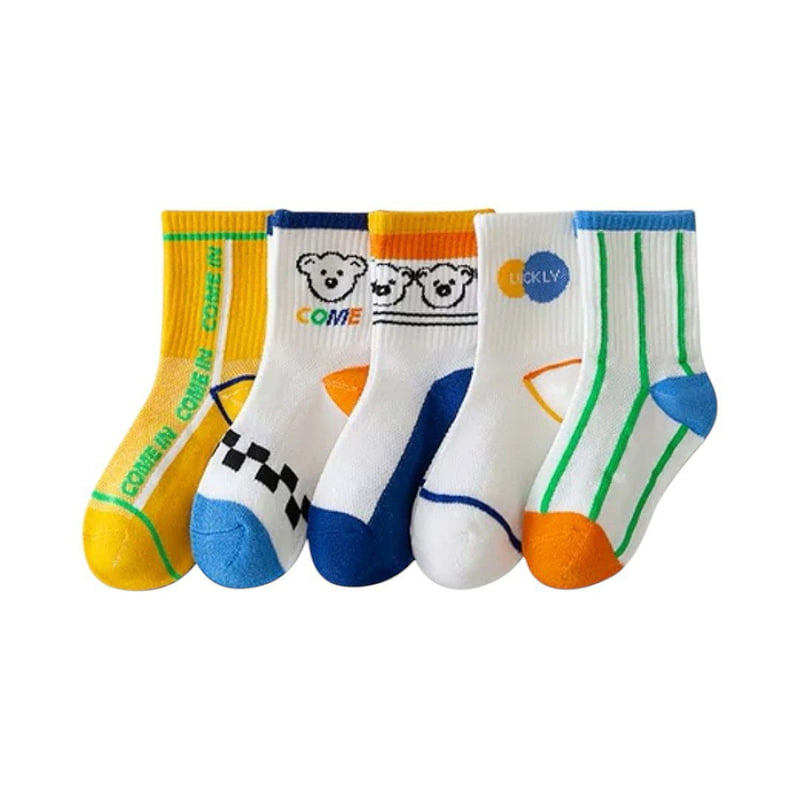 Dudie - Korean Children Fashion - #discoveringself - Komi Socks (set of 5) - 4