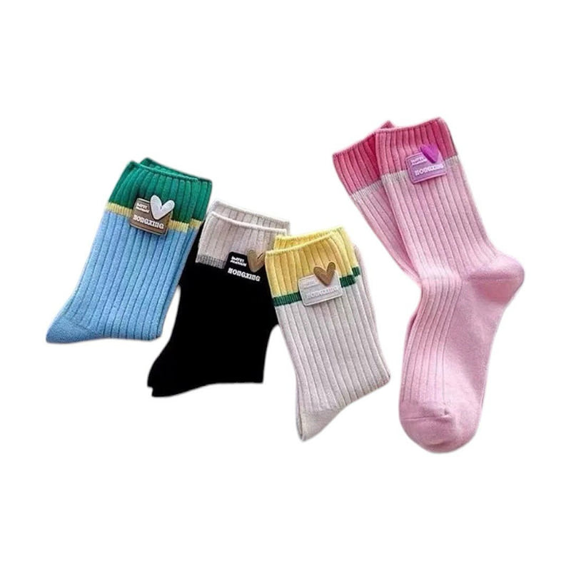 Dudie - Korean Children Fashion - #kidsshorts - Ring Heart Socks - 2