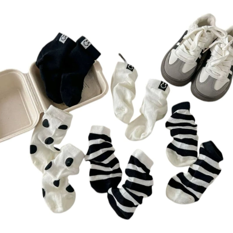 Dudie - Korean Children Fashion - #kidsshorts - Dorrance Socks (set of 5) - 2