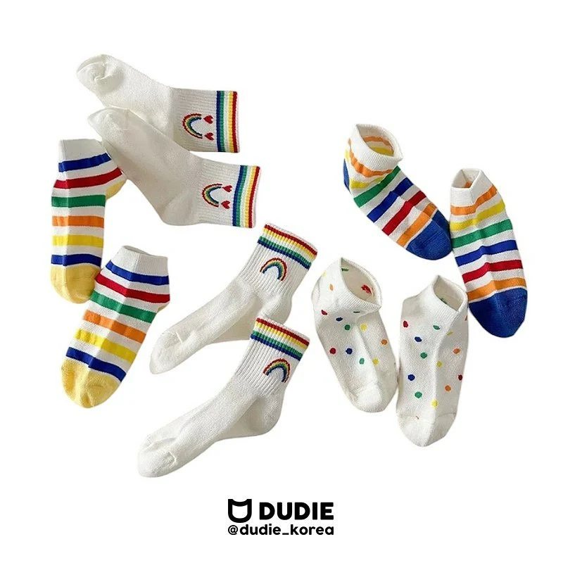 Dudie - Korean Children Fashion - #kidsshorts - Culps Socks (set of 5)