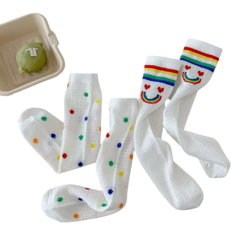 Dudie - Korean Children Fashion - #kidsstore - Rainbow Socks (set of 3) - 6