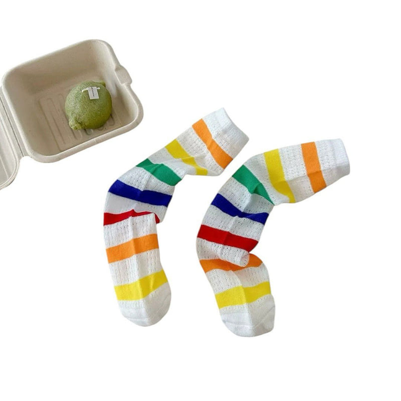 Dudie - Korean Children Fashion - #kidzfashiontrend - Rainbow Socks (set of 3) - 7