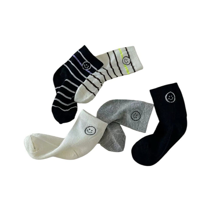 Dudie - Korean Children Fashion - #kidzfashiontrend - Dunmile Socks (set of 5) - 2