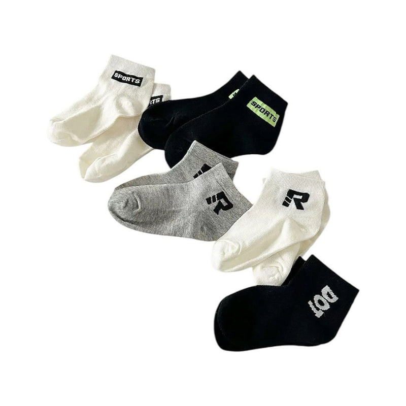 Dudie - Korean Children Fashion - #kidzfashiontrend - Alports Socks (set of 5) - 12