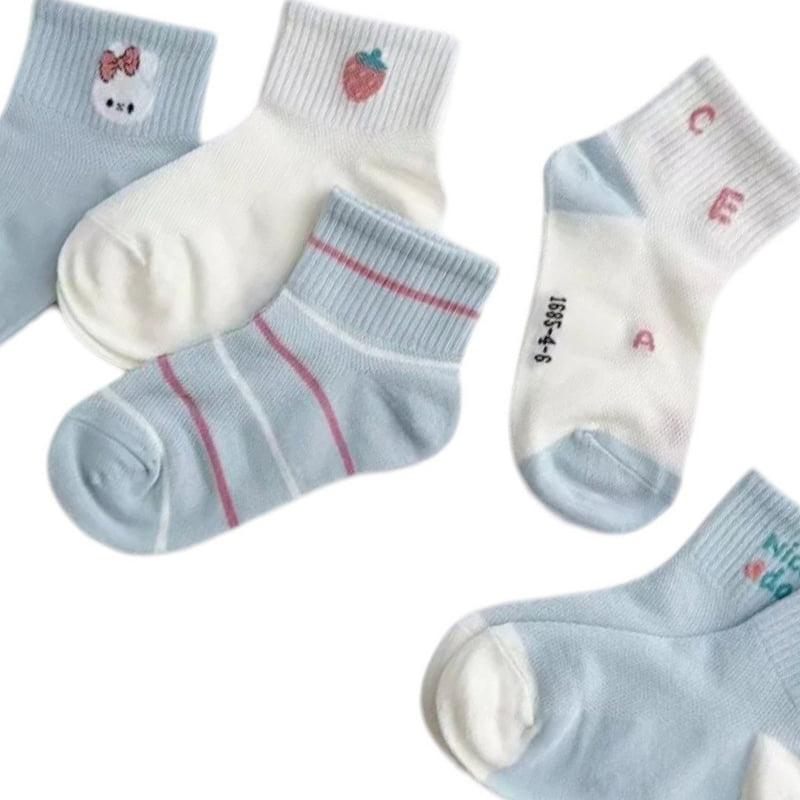 Dudie - Korean Children Fashion - #kidzfashiontrend - Lurae Socks (set of 5) - 9