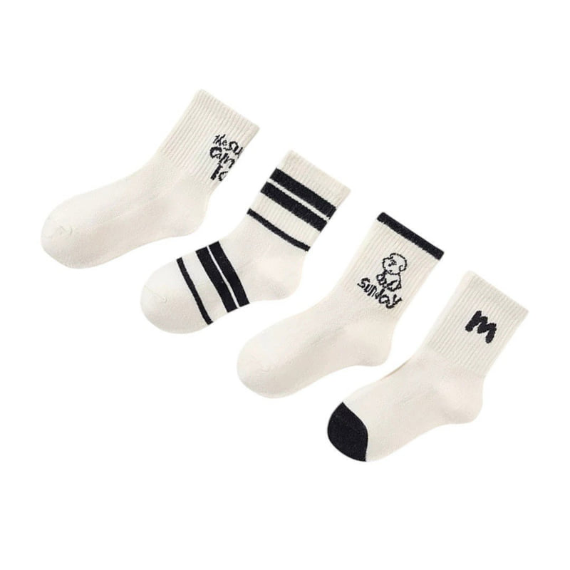 Dudie - Korean Children Fashion - #kidsstore - Sunjoy Socks (set of 4) - 4