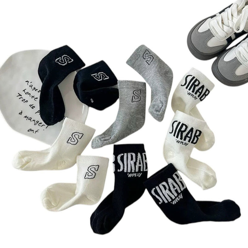 Dudie - Korean Children Fashion - #kidzfashiontrend - Cilav Socks (set of 5) - 3
